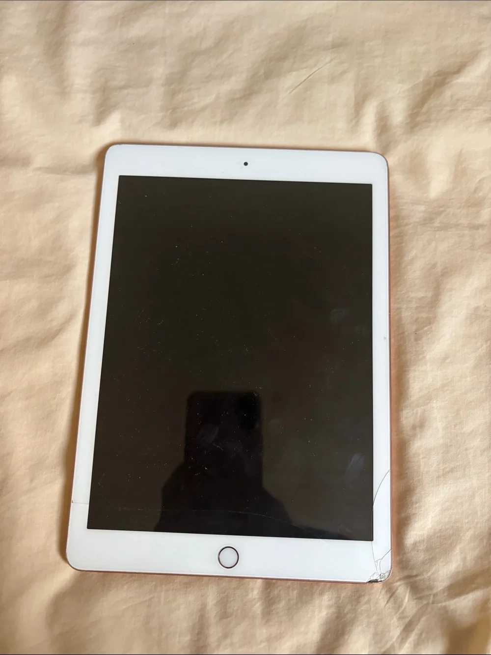 Apple 6 TH Generation White Front Tablet with Rose Gold Back - iPad